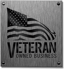 Original veteran-owned business logo badge